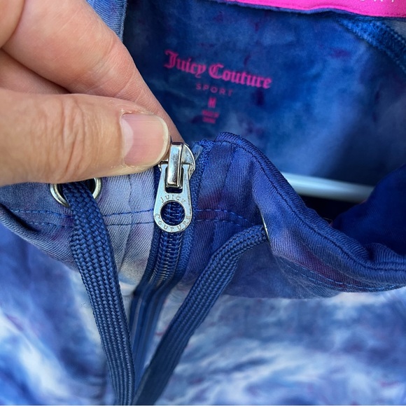 Juicy Couture Sport Wm’s Nirvana Blues Studio Zip Tie Dye Track Jacket Sz M - Picture 5 of 14